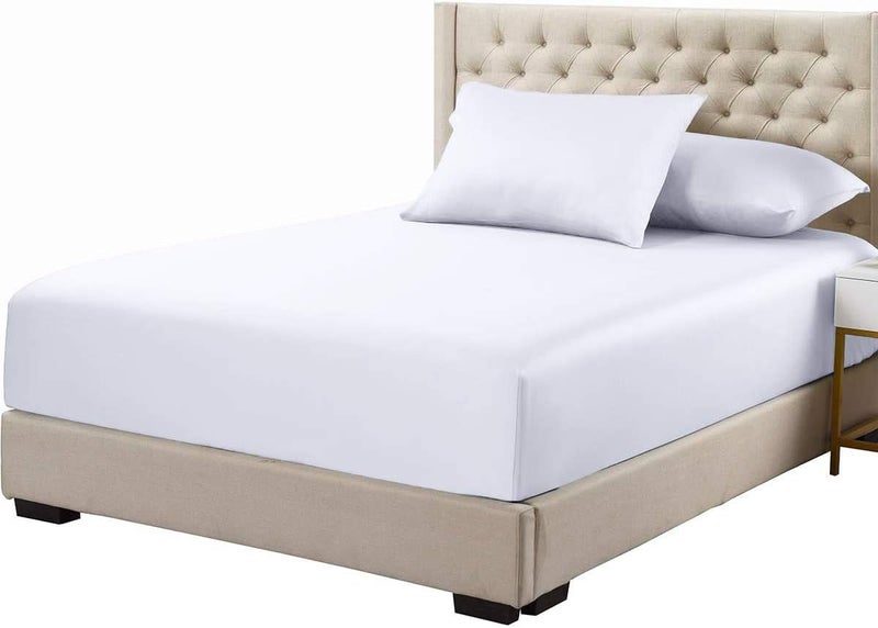 Royal Tradition Viscose from Bamboo Bed Sheets, Top Split King, Solid White, Super Soft and Cool 4PC Sheet Set - Image 3